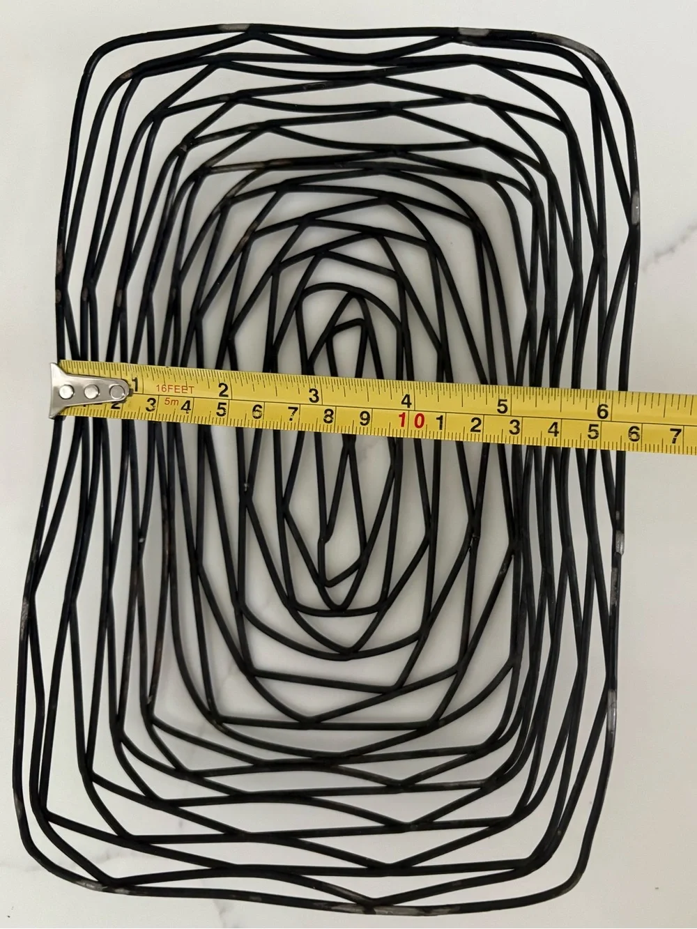 Modern Black Wire Decorative Baskets - Set of 2